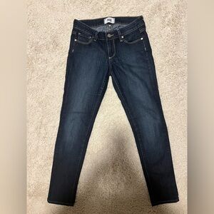 Paige Skyline Ankle Peg Skinny Jeans Dark Wash Size 25